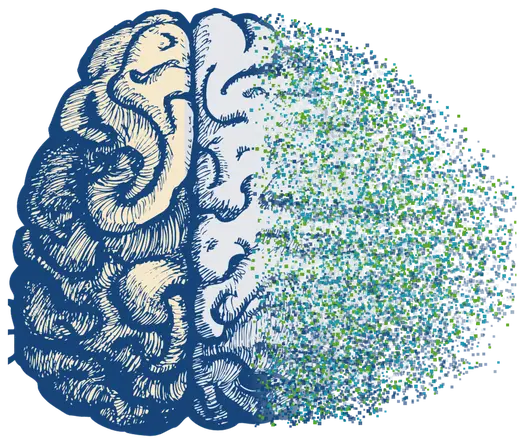 A mind resolving into data